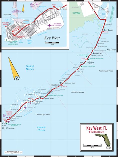 florida keys mile marker map.